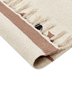 Tapete Kilim Em Algodao Preto E Creme 160 X 230 Cm Niavan