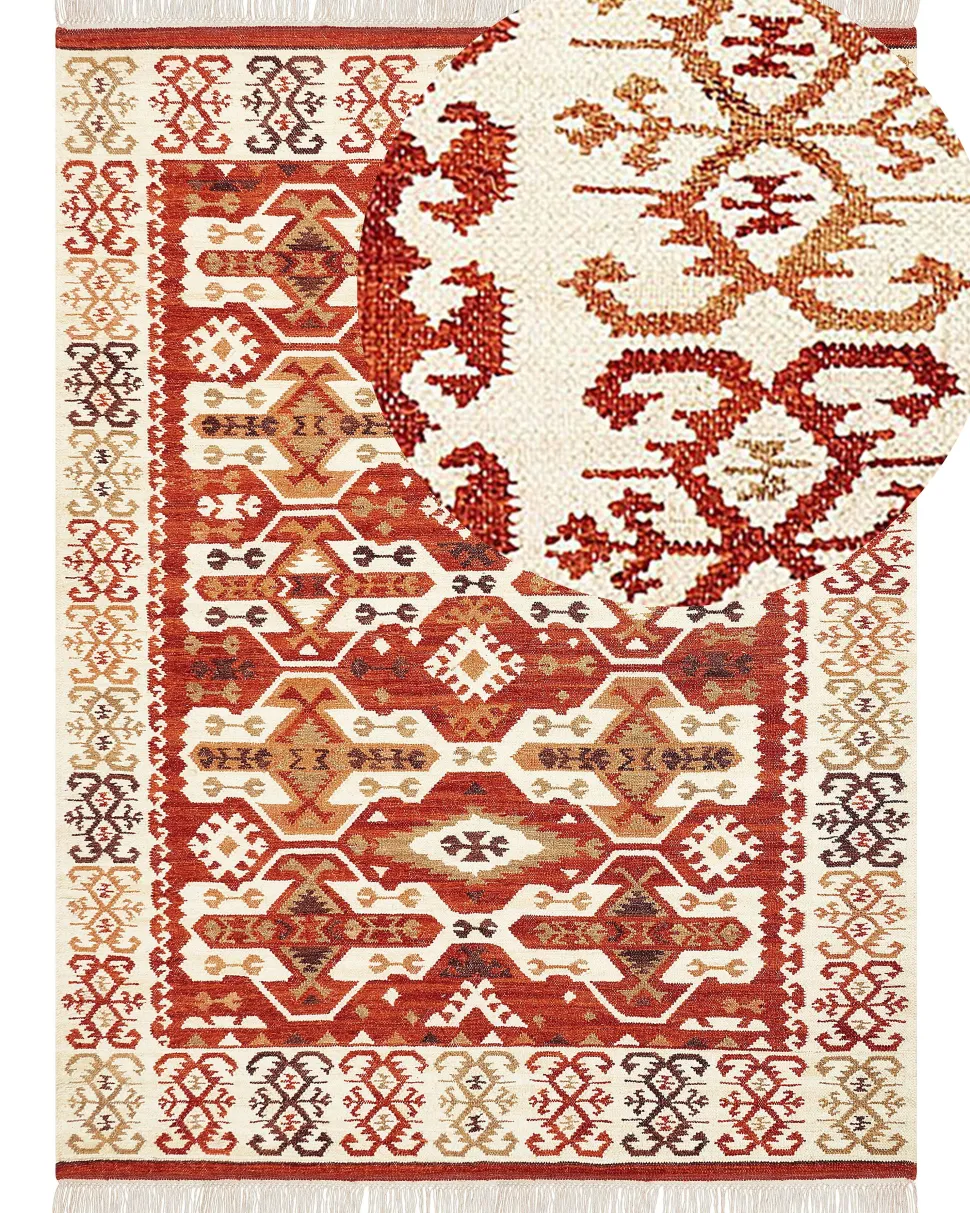 Tapete Kilim Em La Multicolor 160 X 230 Cm Voskevaz