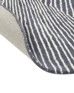 Tapete Oval De La Branco E Cinzento Grafite 140 X 200 Cm Zabol