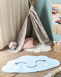 Tapete Para Criancas Azul 90 X 120 Cm Cumulus