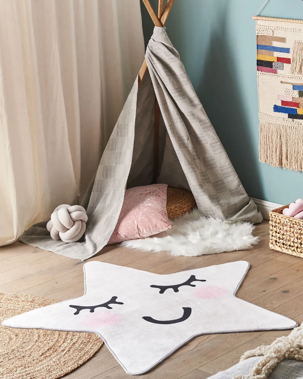 Tapete Para Criancas Branco 120 X 120 Cm Sirius