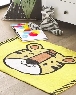Tapete Para Criancas Em Algodao Amarelo 90 X 60 Cm Ranchi