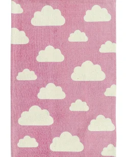Tapete Para Criancas Em Algodao Rosa E Branco 60 X 90 Cm Gwalijar