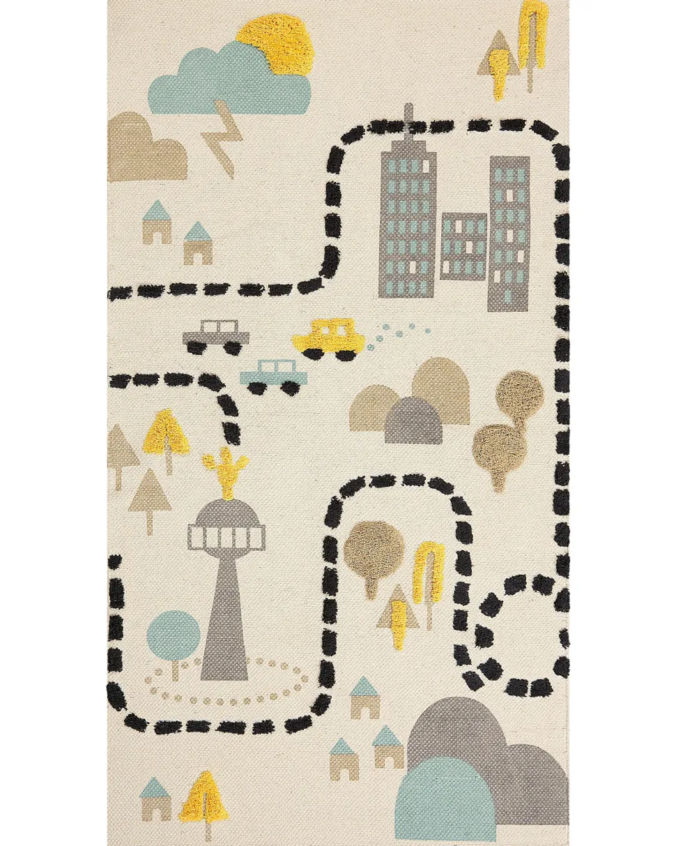 Tapete Para Criancas Em Algodao Multicolor 80 X 150 Cm Sazak