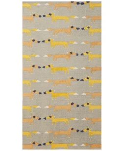 Tapete Para Criancas Em Algodao Cinzento Com Impressao De Raposa 80 X 150 Cm Bankgo