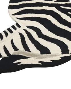 Tapete Para Criancas Em La Preta E Branca Impressao De Zebra 100 X 160 Cm Khumba