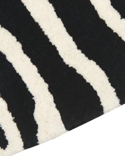 Tapete Para Criancas Em La Preta E Branca Impressao De Zebra 100 X 160 Cm Khumba