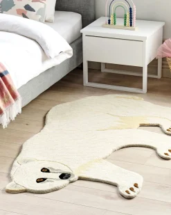 Tapete Para Criancas Em La Branca Impressao De Urso Polar 100 X 160 Cm Iorek