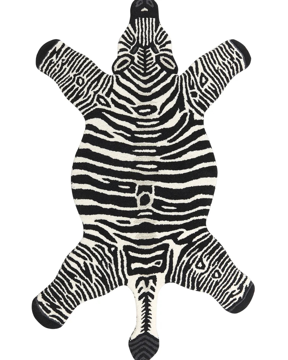 Tapete Para Criancas Em La Preta E Branca Impressao De Zebra 100 X 160 Cm Marty