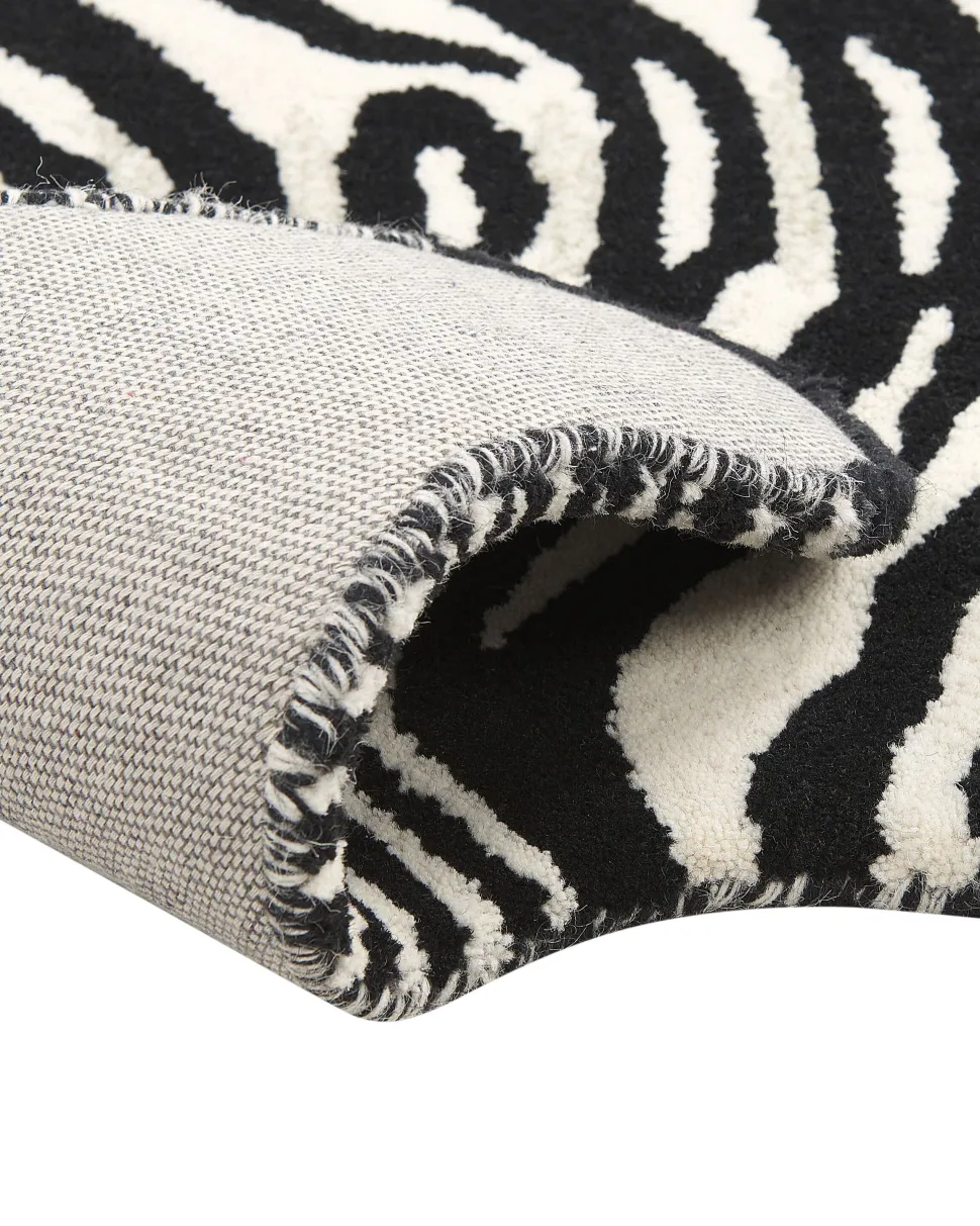 Tapete Para Criancas Em La Preta E Branca Impressao De Zebra 100 X 160 Cm Marty