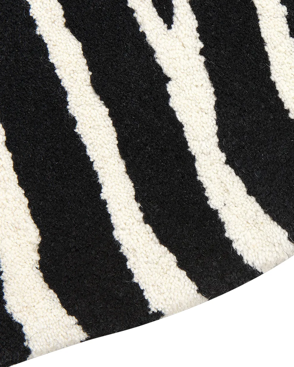 Tapete Para Criancas Em La Preta E Branca Impressao De Zebra 100 X 160 Cm Marty