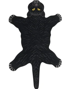 Tapete Para Criancas Em La Preta Impressao De Pantera 100 X 160 Cm Bagheera