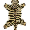 Tapete Para Criancas Em La Creme E Preta Impressao De Tigre 100 X 160 Cm Shere