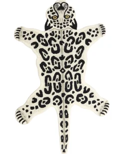 Tapete Para Criancas Em La Creme E Branca Impressao Leopardo 100 X 160 Cm Mibu