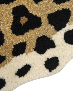 Tapete Para Criancas Em La Creme Impressao De Leopardo 100 X 160 Cm Azaad