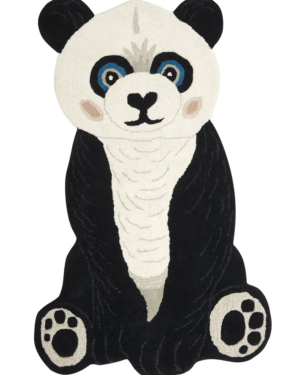 Tapete Para Criancas Em La Preta E Branca Impressao De Panda 100 X 160 Cm Jingjing