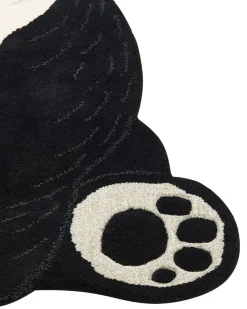 Tapete Para Criancas Em La Preta E Branca Impressao De Panda 100 X 160 Cm Jingjing