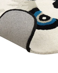 Tapete Para Criancas Em La Preta E Branca Impressao De Panda 100 X 160 Cm Jingjing