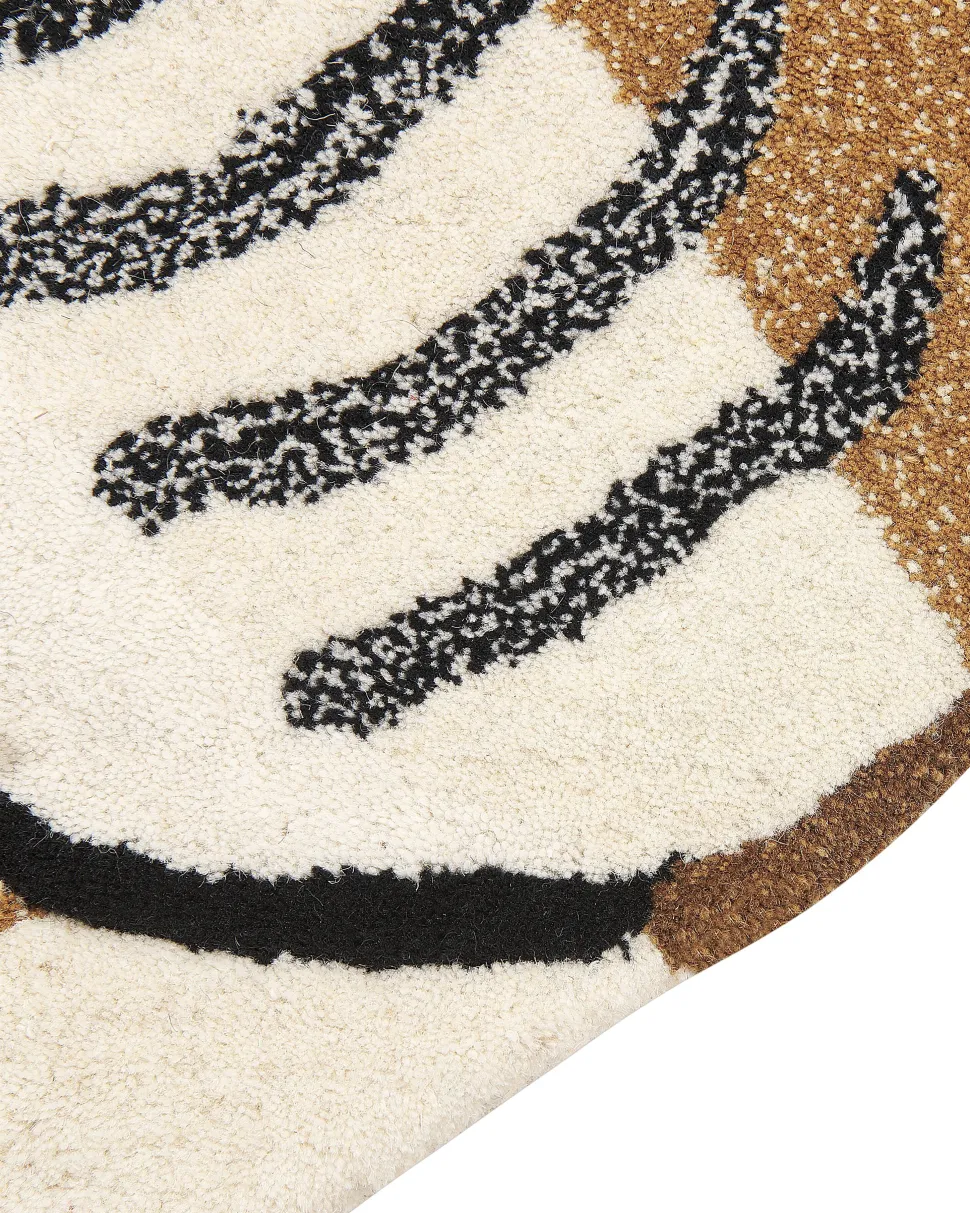 Tapete Para Criancas Em La Creme Impressao De Tigre 120 X 110 Cm Parker