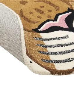 Tapete Para Criancas Em La Creme Impressao De Tigre 120 X 110 Cm Parker