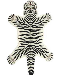 Tapete Para Criancas Em La Preta E Branca Impressao De Tigre 100 X 160 Cm Shere