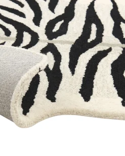 Tapete Para Criancas Em La Preta E Branca Impressao De Tigre 100 X 160 Cm Shere