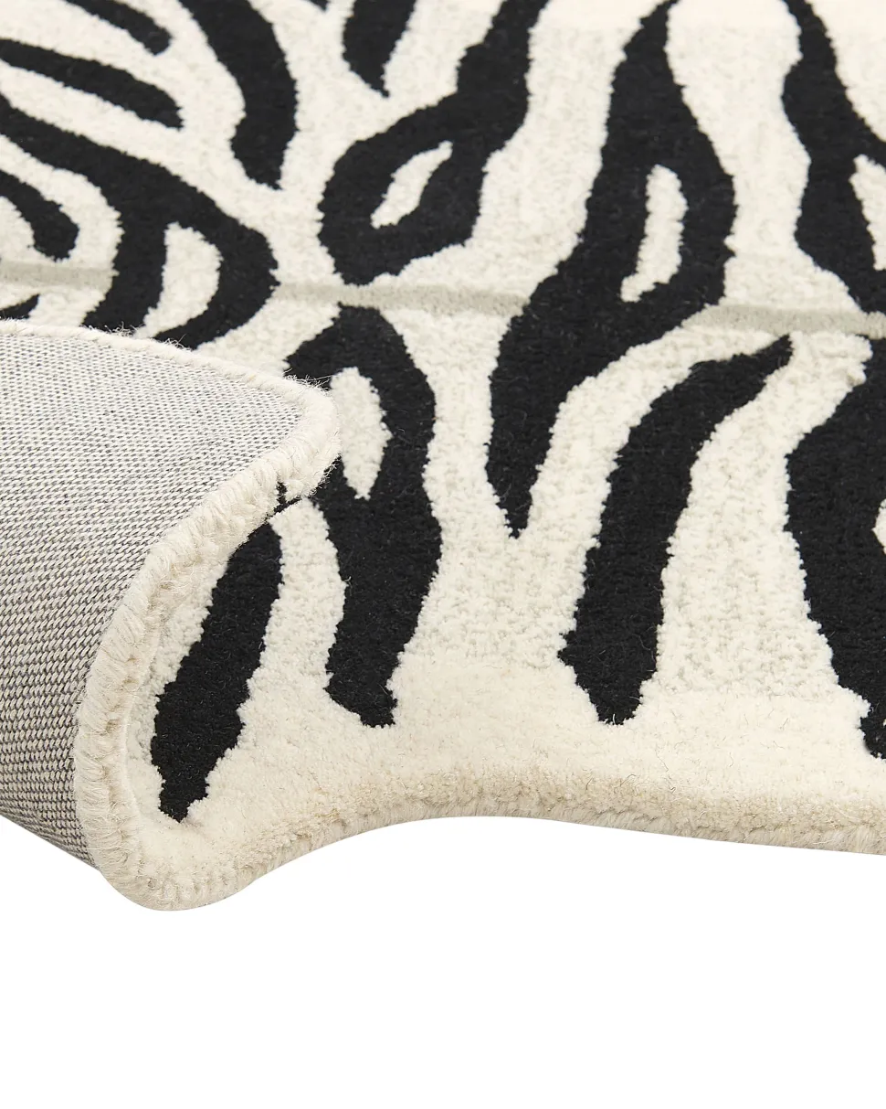 Tapete Para Criancas Em La Preta E Branca Impressao De Tigre 100 X 160 Cm Shere