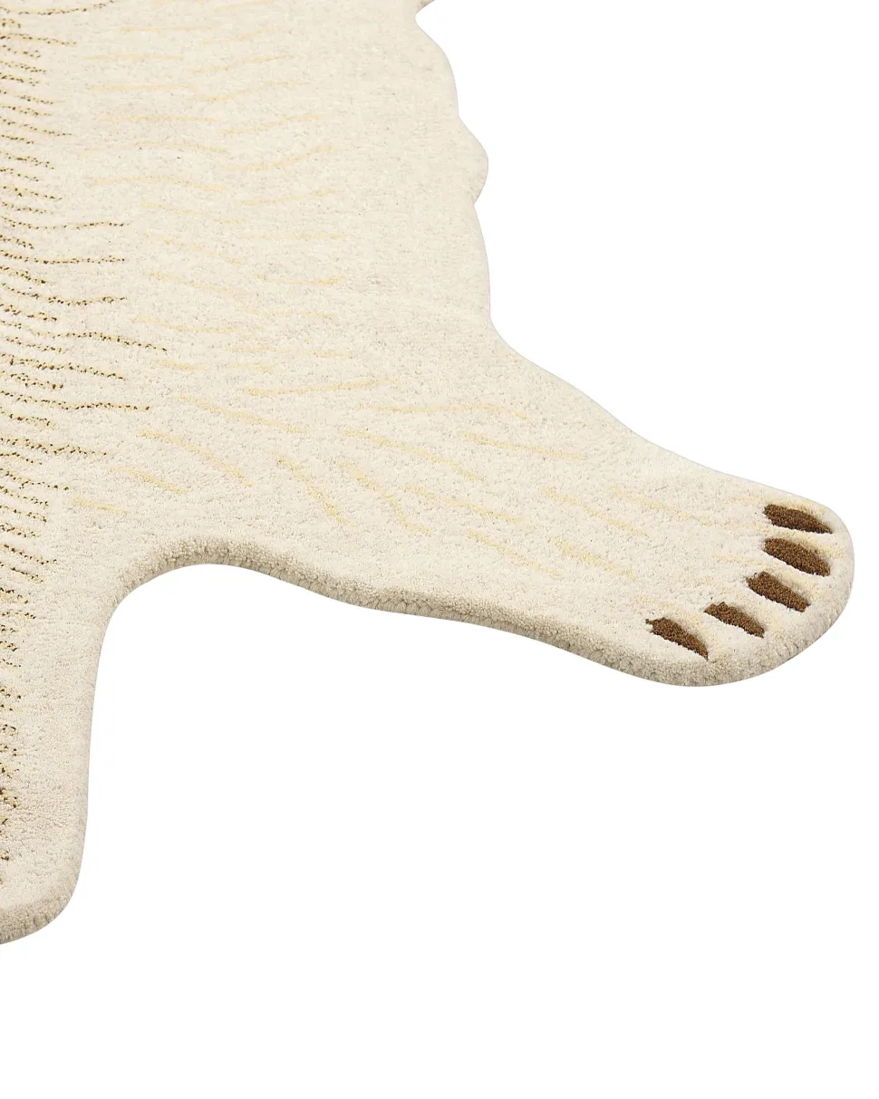 Tapete Para Criancas Em La Branca Impressao De Urso Polar 100 X 160 Cm Taqqiq