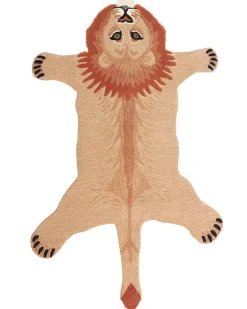 Tapete Para Criancas Em La Creme Impressao De Leao 100 X 160 Cm Mufasa