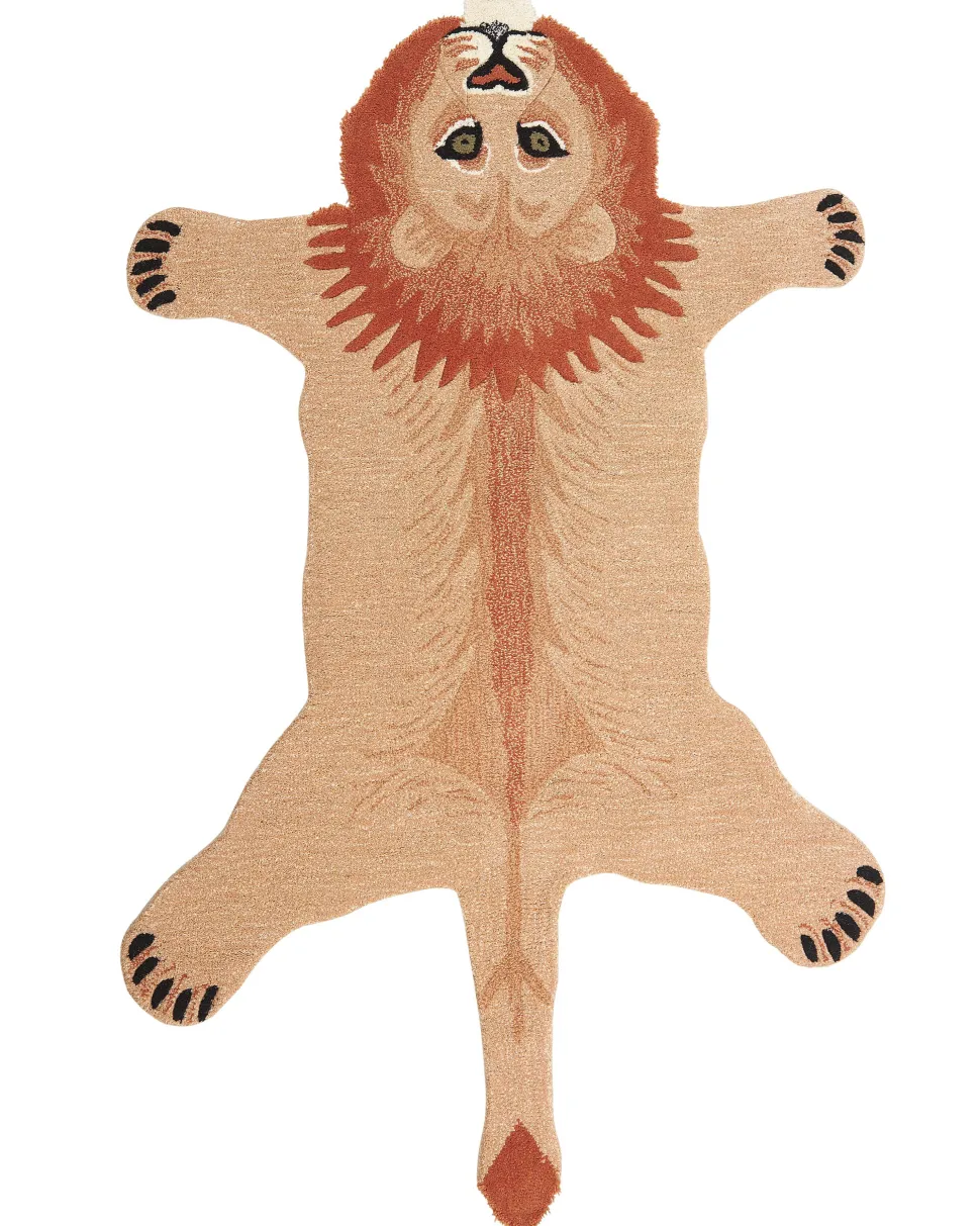 Tapete Para Criancas Em La Creme Impressao De Leao 100 X 160 Cm Mufasa