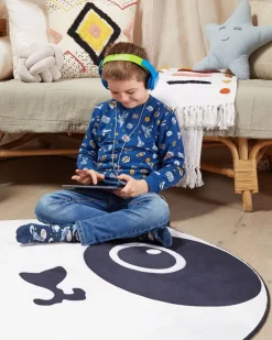 Tapete Para Criancas Preto E Branco 120 Cm Panda