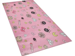 Tapete Para Criancas Rosa 80 X 150 Cm Gozler