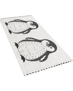 Tapete Preto E Branco 60 X 90 Cm Hajdarabad