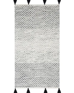 Tapete Preto E Branco 80 X 150 Cm Gemlik