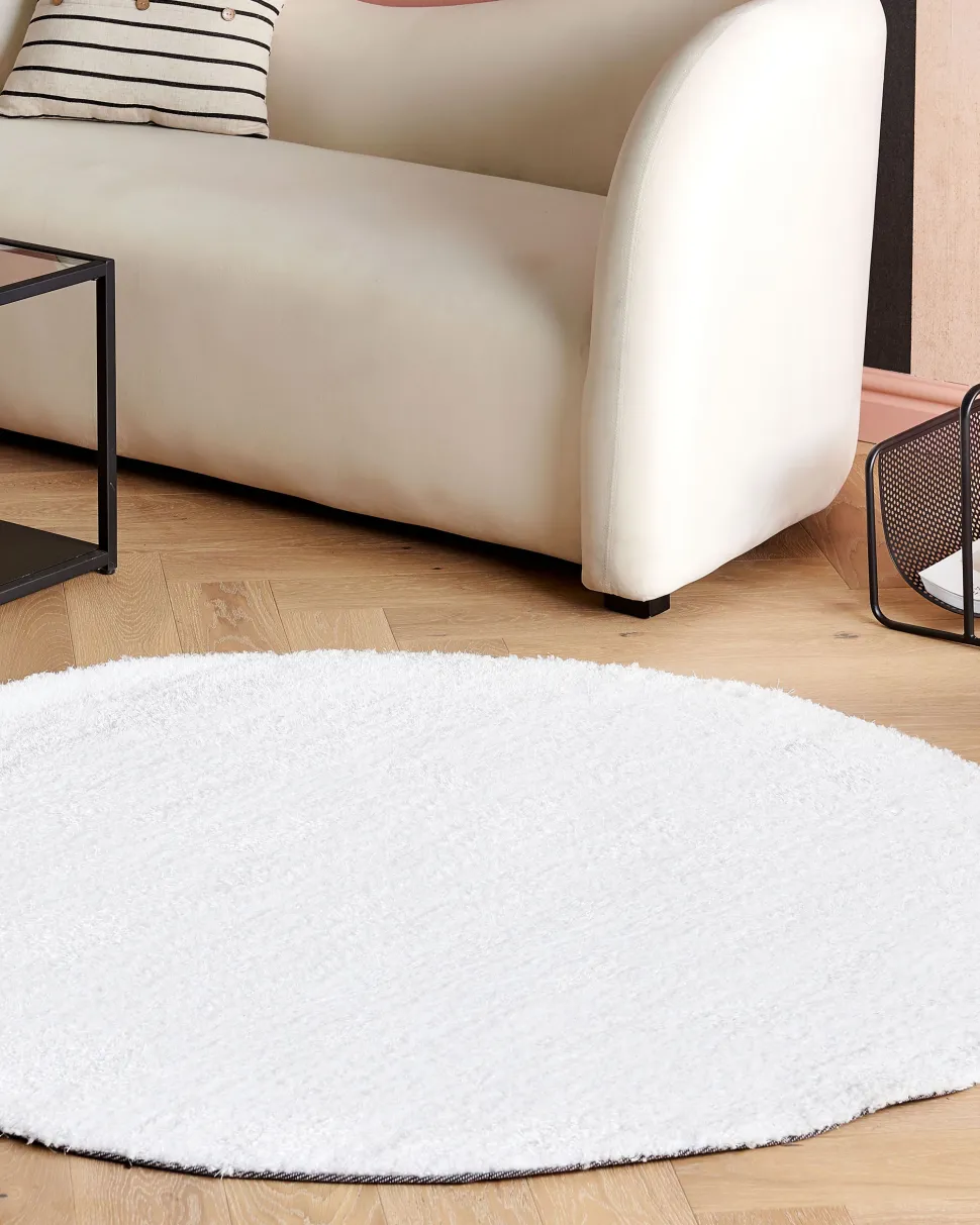 Tapete Redondo Branco 140 Cm Demre