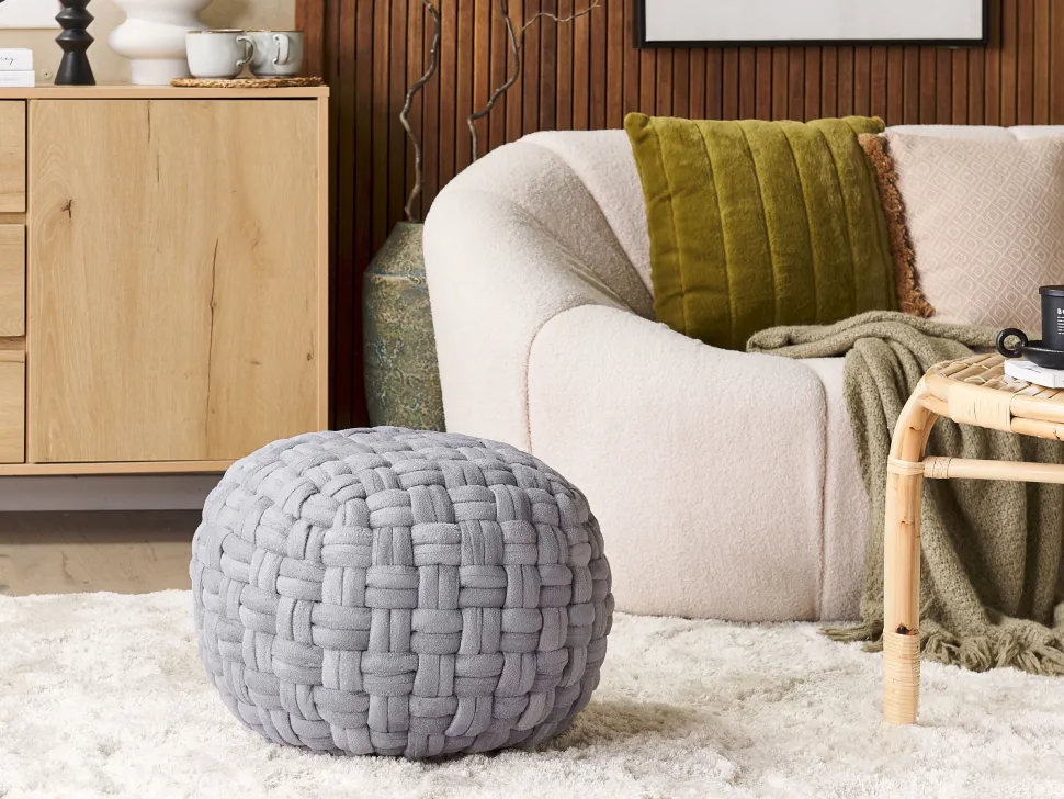 Tapete Redondo Cinzento Claro 140 Cm Penek