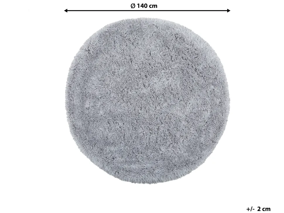 Tapete Redondo Cinzento Claro 140 Cm Cide