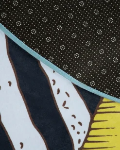 Tapete Redondo Com Padrao De Peixes 140 Cm Fizme