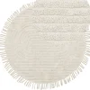 Tapete Redondo De Algodao Creme 140 Cm Halfeti