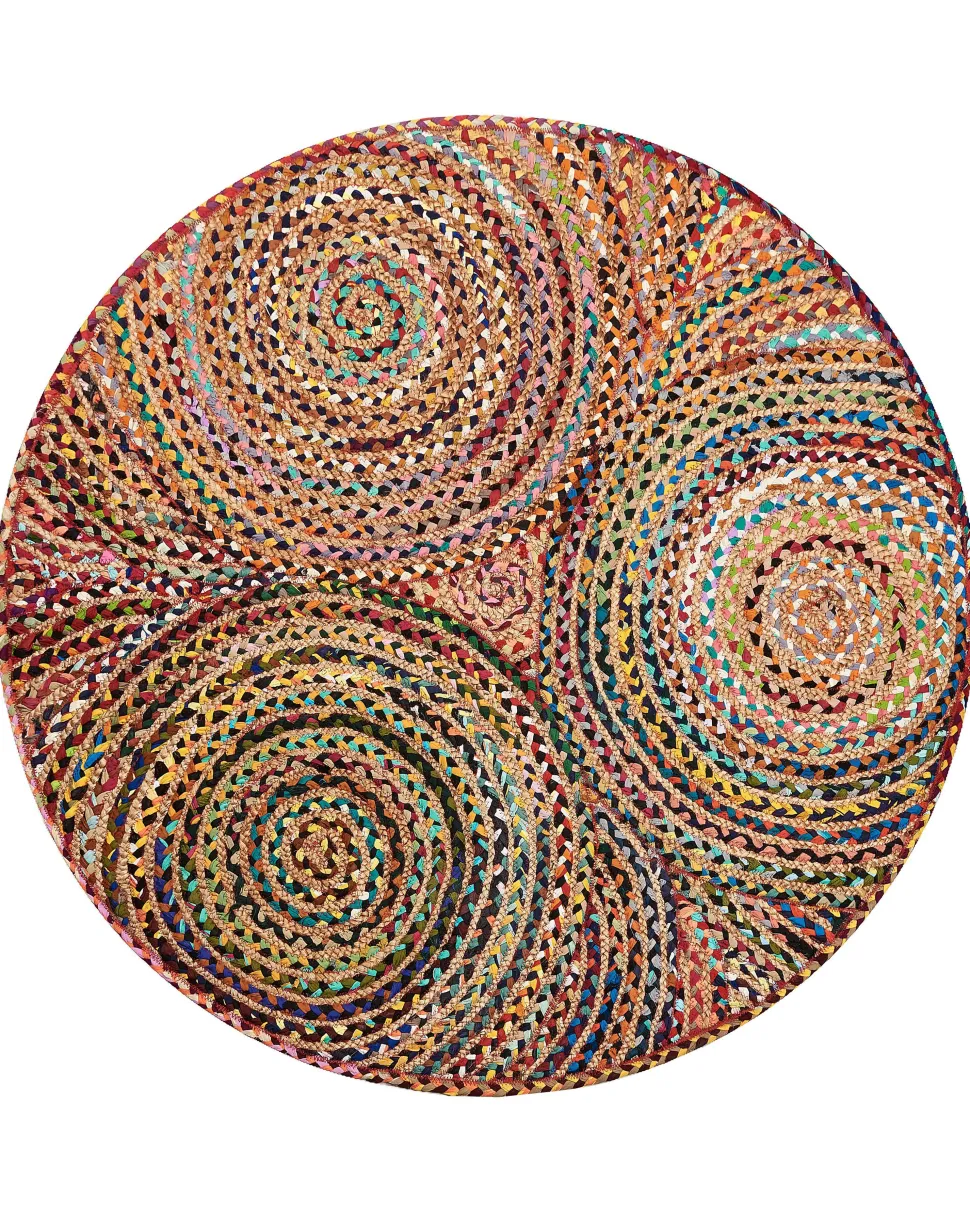 Tapete Redondo De Algodao Multicolor 140 Cm Yenice