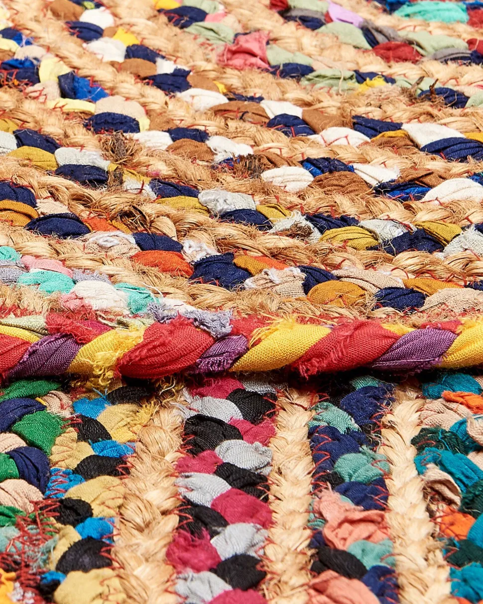 Tapete Redondo De Algodao Multicolor 140 Cm Yenice