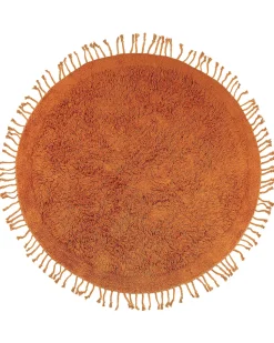 Tapete Redondo De Algodao Laranja 140 Bitlis