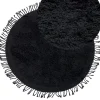 Tapete Redondo De Algodao Preto 140 Bitlis