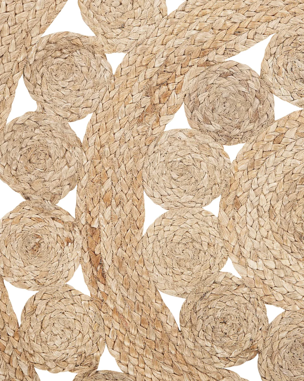 Tapete Redondo De Juta Creme O 120 Cm Birecik