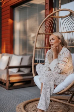 Tapete Redondo De Juta Creme O 120 Cm Dikili