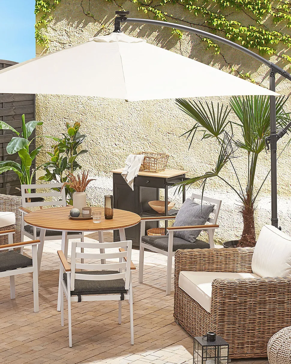 Tapete Redondo De Juta Creme O 120 Cm Dikili