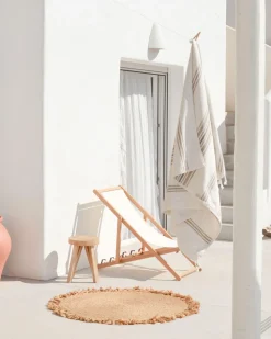 Tapete Redondo De Juta Creme 120 Cm Zonguldak