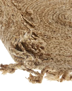 Tapete Redondo De Juta Creme 120 Cm Zonguldak