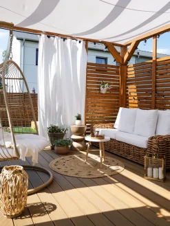 Tapete Redondo De Juta O 120 Cm Creme Ahlat