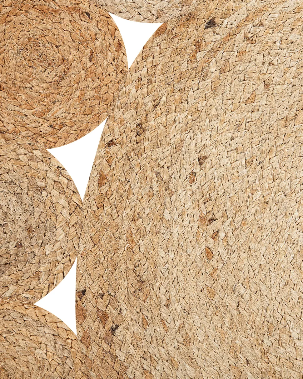 Tapete Redondo De Juta O 120 Cm Creme Ahlat